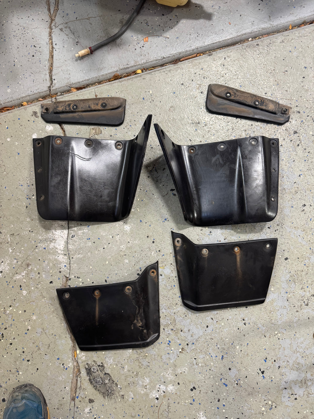 1989-2005 OEM Used Kawasaki Bayou 4x4 Mud Flaps Fender Plastics